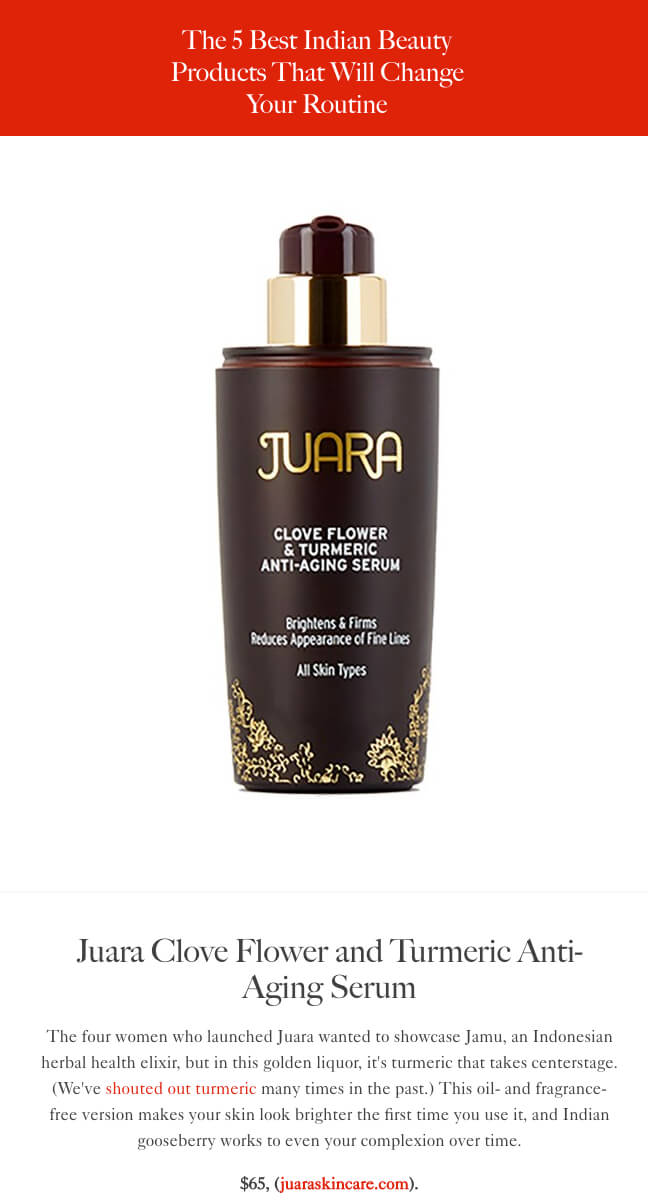 ALLURE: The 5 Best Indian Beauty Products That Will Change Your Routine JUARA Skincare