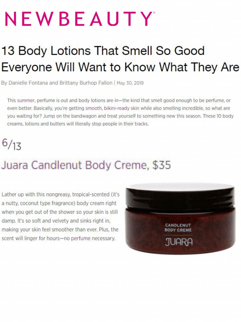 NEW BEAUTY: 13 Body Lotions That Smell So Good Everyone Will Want to Know What They Are JUARA Skincare