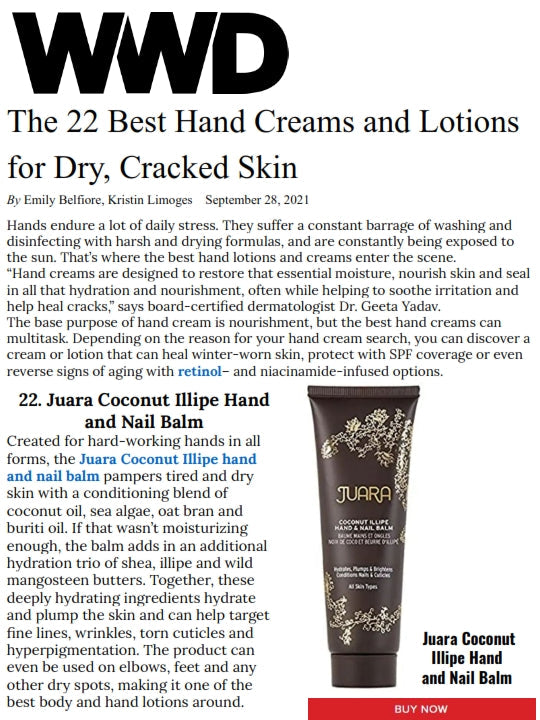 WWD: The 22 Best Hand Creams and Lotions for Dry, Cracked Skin JUARA Skincare
