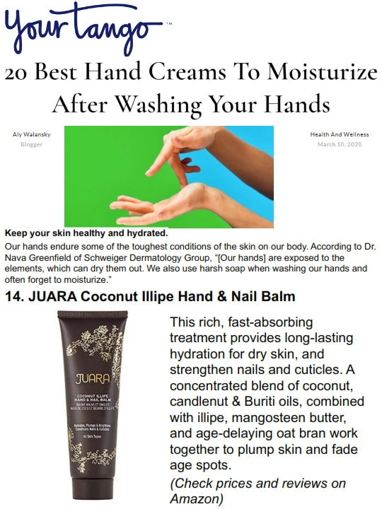 YOUR TANGO : 20 Best Hand Creams To Moisturize After Washing Your Hands JUARA Skincare