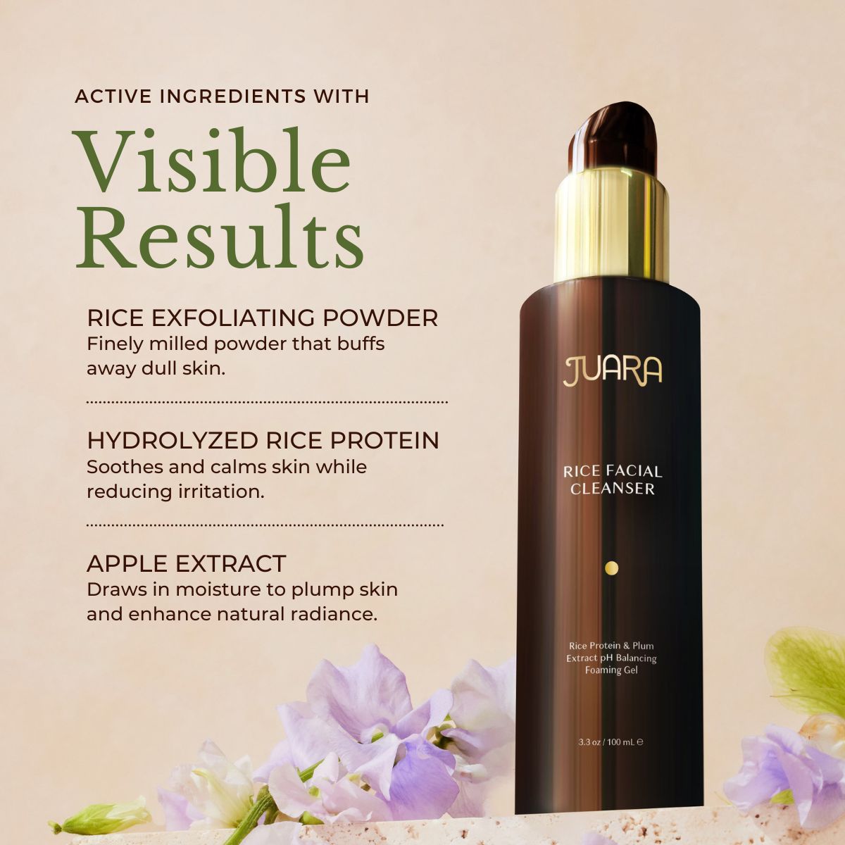 Rice Facial Cleanser, 3.3 oz