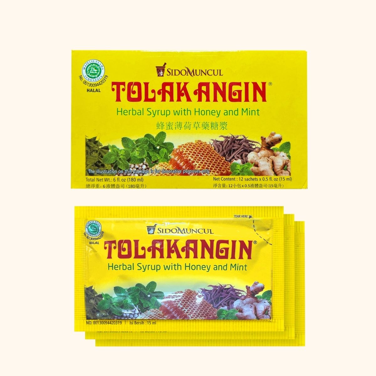 Tolak Angin Herbal Syrup with Honey and Mint