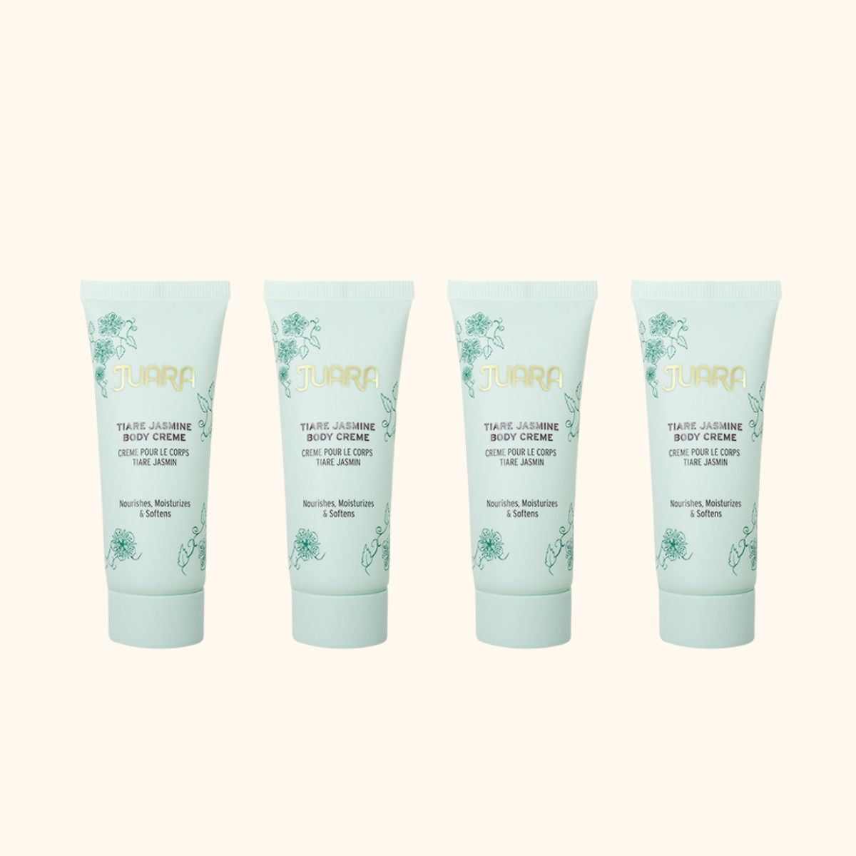 4-Pack Travel Size Tiare Jasmine Body Creme, 1.5 oz